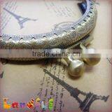 Antique Carving Kiss Lock Brass Purse Frame Handmade Coin Purse Frame thumbnail-2