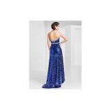 Sheath/Column Sweetheart Asymmetrical Short/Mini Sequined Sequin Prom Dresses thumbnail-3