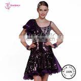 L-1137 Excellent Lady Fashion Customize Latin Dance Sequined Stage Wear thumbnail-1