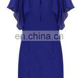Fashion Diamond Round Neck Fitting Short Sleeves Lady Casual Dress