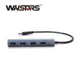 4 Ports USB 3.0 Hub Aluminum Design Multi-function USB Docking thumbnail-3