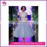 China Suppliers Solid Color Satin Organza Roll 100% Silk Fabric Textured Wedding Dress Fabrics