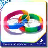 Promo Color Mixture Silicon Wristband /camouflage Rubber Bracelet / Segment Printing Wristband thumbnail-3