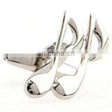 Wholesale 925 Silver Plating Innovation Musical Note Shape High Quality Sliver Cufflinks Customized,Newest Novelty Musical Note