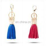 Low Price Woman Hangbag Charms Keychainmulti Color PU Leather Keychain Tassel Key Chain thumbnail-2
