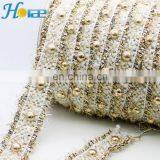 Hit157 2.5cm New and Hotselling Beaded Ribbon Trimming Lace for Clothes thumbnail-1