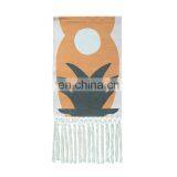 Home Decoration Wall Hanging Machine Woven Art Tapestry With Tassels thumbnail-5