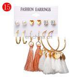 6pcs/set Women Earrings Boutique Exaggerated Matte Stud Earrings GIRL Female Color Earings Creative Jewelry thumbnail-1