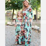 2019 NEW LONG Sleeve FLORAL Mom Daughter Dress Family Matching Outfit (this Link for Girls,1-8years) thumbnail-1