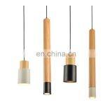 Простой современный дизайн канделябра LED подвесного светильника из дерева thumbnail-3