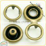 Antique Brass Ring Prong Snap Buttons