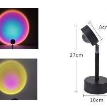 Led Rainbow Sunset Projection Floor Lighting Nordic Corner Rotatable Dreamy Living Room Stand Light Bedroom Projector Floor Lamp thumbnail-1