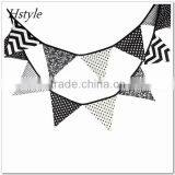 10FT 12 Flag Fabric Handmade Bunting Pink Colour Girl Party Decoration PL511 thumbnail-3