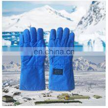 CE EN511 High Quality blue color LOW Temperature lab&industry use cold protection nitrogen cryogenic Gloves