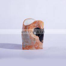 Irregular Porcelain Handmade Amber Vase For Interior Decoration thumbnail-4