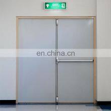 Steel Fireproof Door Fire Rated Push Glass Door With Panic Bar for Sale thumbnail-3