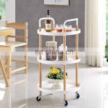 Kitchen Cart Trolley Storage Rack Manufacturers Wholesale Vegetable Storage Trolley 3 Layer Color With Wheels