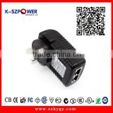 2016 P-series 12Wmax K-121000 New push adaptor passive PoE Injector 12V1A