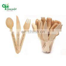 Yada Reusable Environmentally Wooden Cutlery Set Knife Fork Spooon Disposable Cutlery Wooden Tableware for dinner