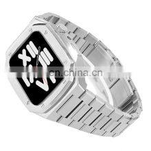 Luxury Apple Smart Watch Stainless Steel Band Low Moq Case Watch 44mm 45mm For Apple Series 4/5/6/7 Iwatch