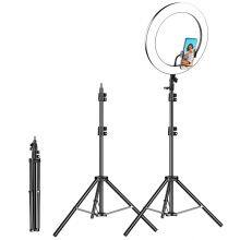 12 Inch LED Selfie Ring Light With Tripod 3 Lighting Modes 10 Brightness Levels 180 LED Bulbs thumbnail-2