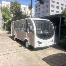 14-seater Semi-enclosed Electric Sightseeing Vehicle / Electric Scenic Area Sightseeing Vehicle With Rain Curtain and Sunshade Curtain thumbnail-1