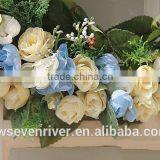 Custom Simulation Wreath Door Decoration Pendant Married the Wedding Floristry Villa Home Decoration Car Wedding Decoration Blue thumbnail-3
