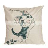 Home Decorative Cat Printing Linen Cheap Cushion Cover thumbnail-6