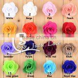 4 cm Mini Fabric Rose Flower, Handmade Satin Ribbon Petals Flowers. Chic Phone Applique thumbnail-6