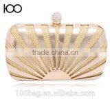 Gold Clutch Bags Sun Style Luxury Metallic Evening Bag Woman Party Clutches Elegant Bridesmaid Handbag Shell Stripe Purse thumbnail-2