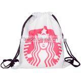 China Supplier Hot Sale Digital Print Smiling Cheap Custom Drawstring Bag thumbnail-4