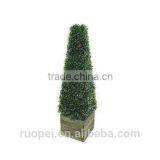 3 Feet Artificial Boxwood Pyramid Topiary Tree Quality Choice