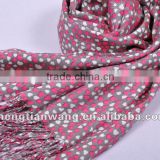 100% Acrylic dot printed scarf shawl