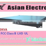 With CE / FCC Class B / LVD / UL approved and Universal type outlet 19" 1U 2KVA 2000W power inverter