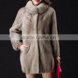 Hot fashion wholesale clothing luxury garment ladies faux fur coat