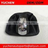 YUCHEN Car Shift Gear Knob With Black/Beige Leather Boot For Skoda Octavia II A5 MK2 2004-2010 thumbnail-3