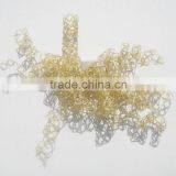 HOT SALE! Gold Metallic Fabric Mesh Woven Ribbon Gift Curly Bow thumbnail-1