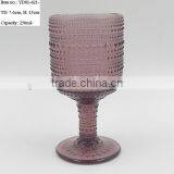 Press Unique Drinking Ware/cheap Wine Goblet, Ice-cream Bowl, Tumbler in Colored Glass With Raindrop Designs Emboss thumbnail-1