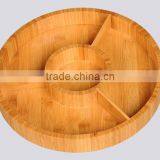 Wholesale Biodegradable Bamboo Reusable Separate Plates
