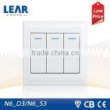 N6 Series Wall Switch 3 Gang 1 Way/ 1 Gang 2 Way