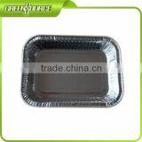 Silver aluminum foil container for food