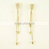 Fashion New 2016 Latest Gold Earring Designs Metal Alloy Materail Drop Tassel Earring thumbnail-4