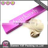 Gold Shiny Purple Glossy Finished Hair Extension Packaging Box thumbnail-1