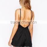 Fashion Clothing Jumpsuit With Lace Trim thumbnail-4