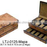 Velvet Inlay Wooden Watch Box for Sale thumbnail-2