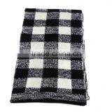 Chekced Tartan Long Knit Scarf Men