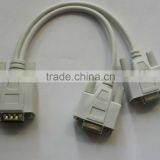 1 PC TO 2 VGA SVGA MONITOR Y SPLITTER CABLE 15 PIN 1 VGA Male to 2 VGA Female