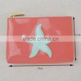 Custom Clear Vinyl Pvc Stand up Zipper Cosmetics Pouch thumbnail-1