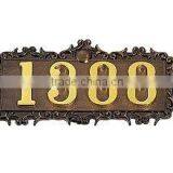 Lacy Zinc Alloy Doorplate/house Number Plate thumbnail-1