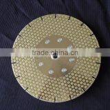 7" Segmented Dots Diamond Coated Blade With Flange